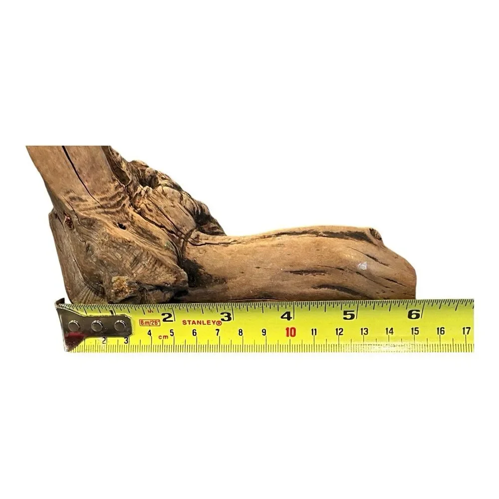 Vtg Burl Wood Driftwood Art Statue Pinecone Birds‎ Copper Wire Legs Decor